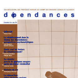 Dépendances n° 20: Peut-on parler de rétablissement?
