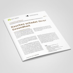 Tabakheft Nr. 1: Rauchen schadet Ihrer Gesundheit